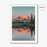 Mount Rainier Fine Art Photo Print, Tipsoo Lake, National Park, Washington USA Poster