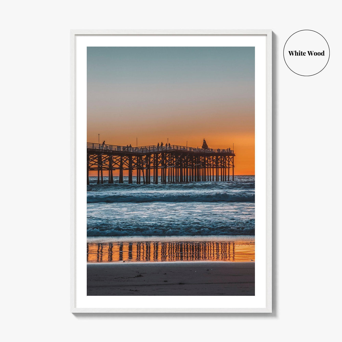 Mission Beach Fine Art Photo Print, San Diego Crystal Pier California Poster