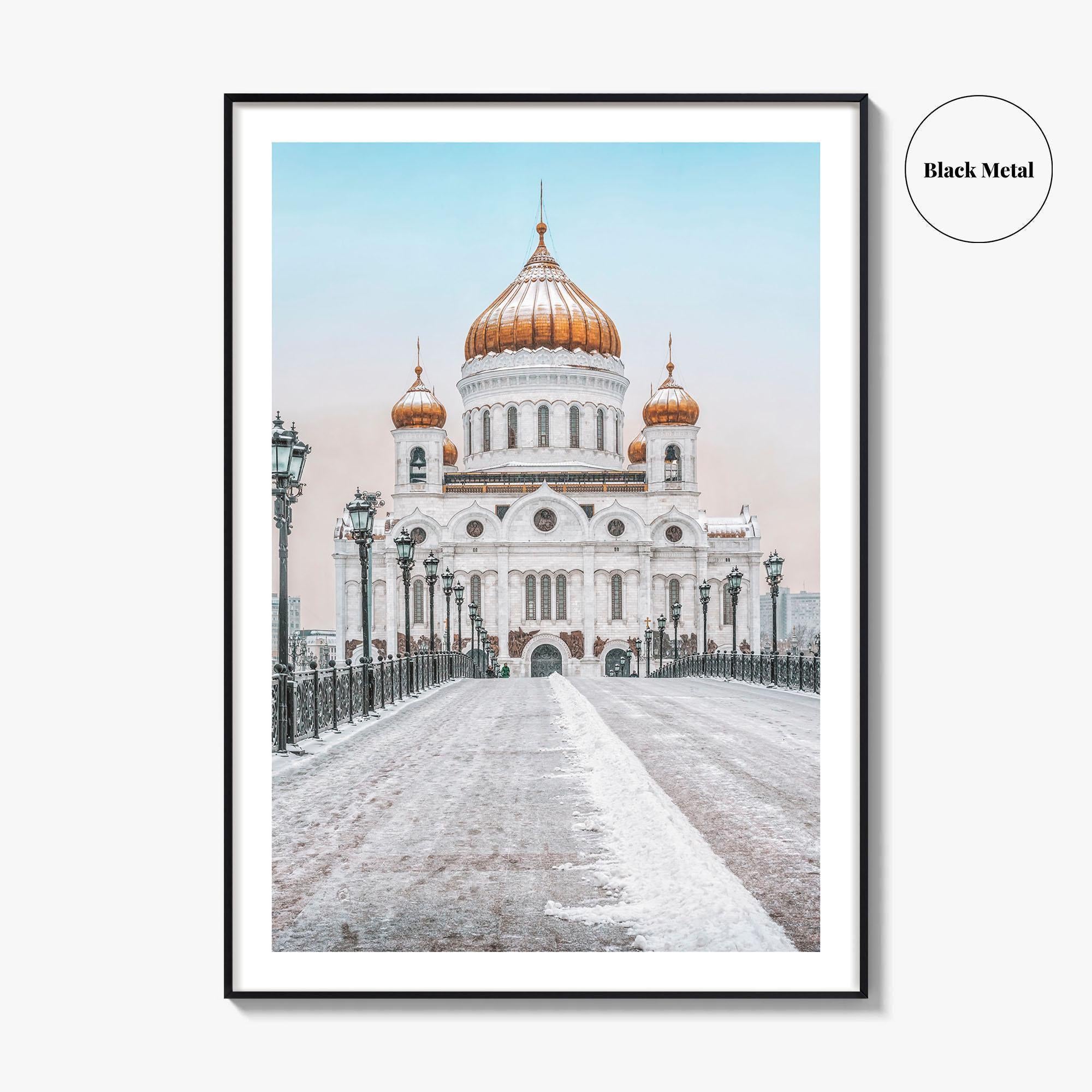 Moscow Fine Art Photo Print, Russia, Patriarchal Bridge, Christ the Savior Cathedral, Poster
