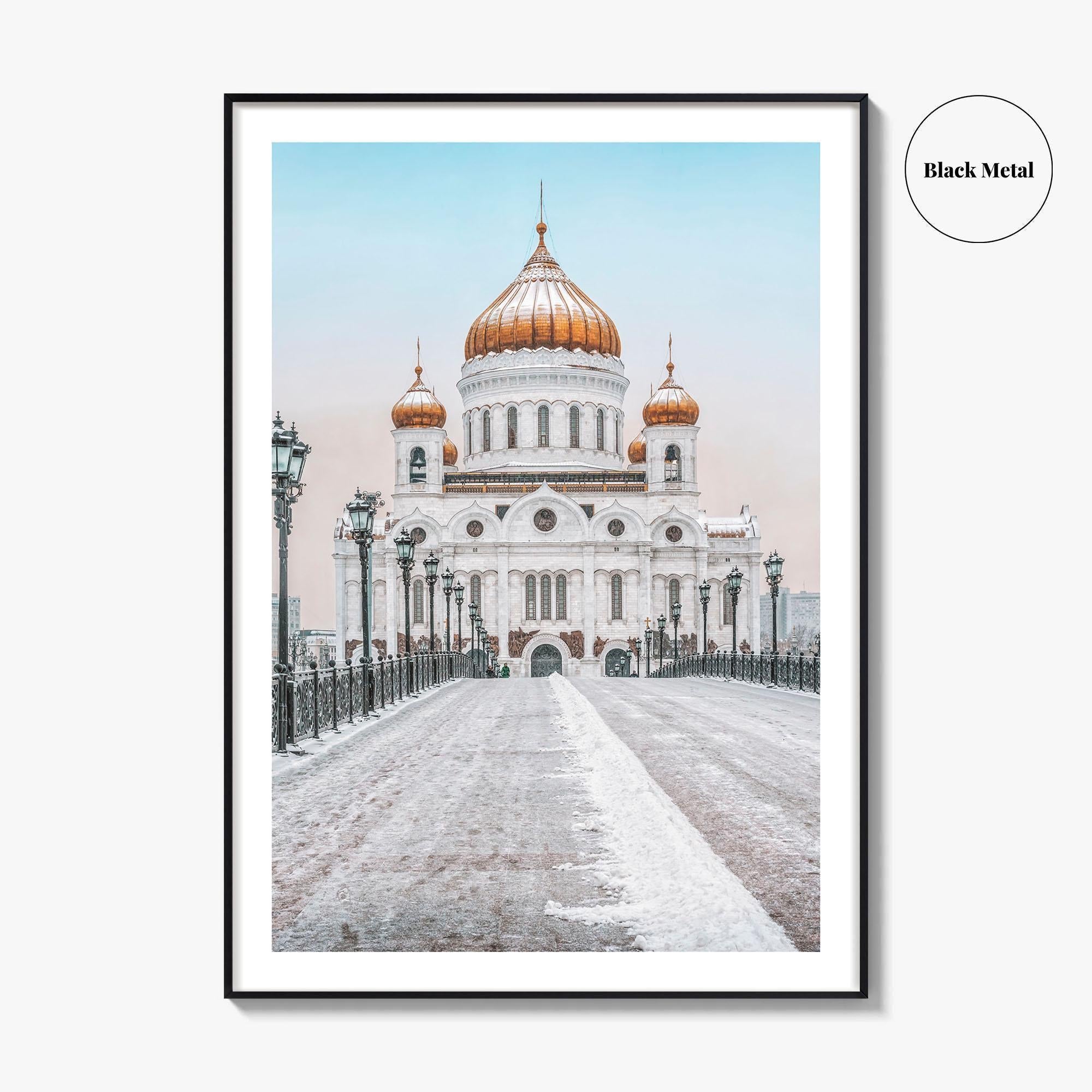 Moscow Fine Art Photo Print, Russia, Patriarchal Bridge, Christ the Savior Cathedral, Poster
