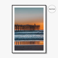 Mission Beach Fine Art Photo Print, San Diego Crystal Pier California Poster