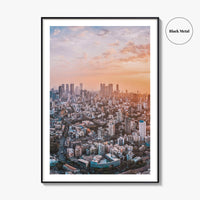 Mumbai Skyline Fine Art Photo Print, Bandra Worli Sea Link, Mahim Bay, India Poster