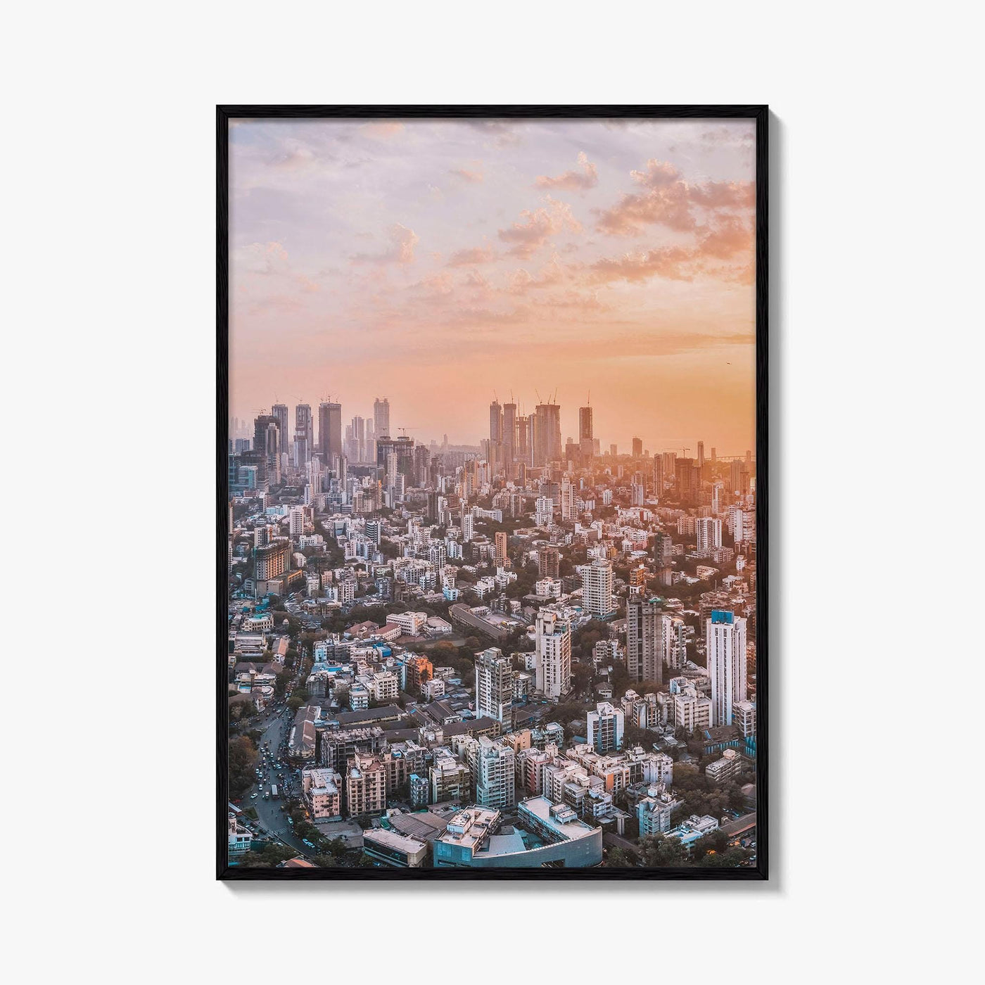 Mumbai Skyline Fine Art Photo Print, Bandra Worli Sea Link, Mahim Bay, India Poster