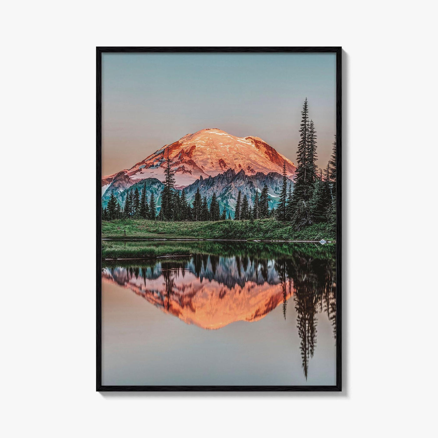 Mount Rainier Fine Art Photo Print, Tipsoo Lake, National Park, Washington USA Poster