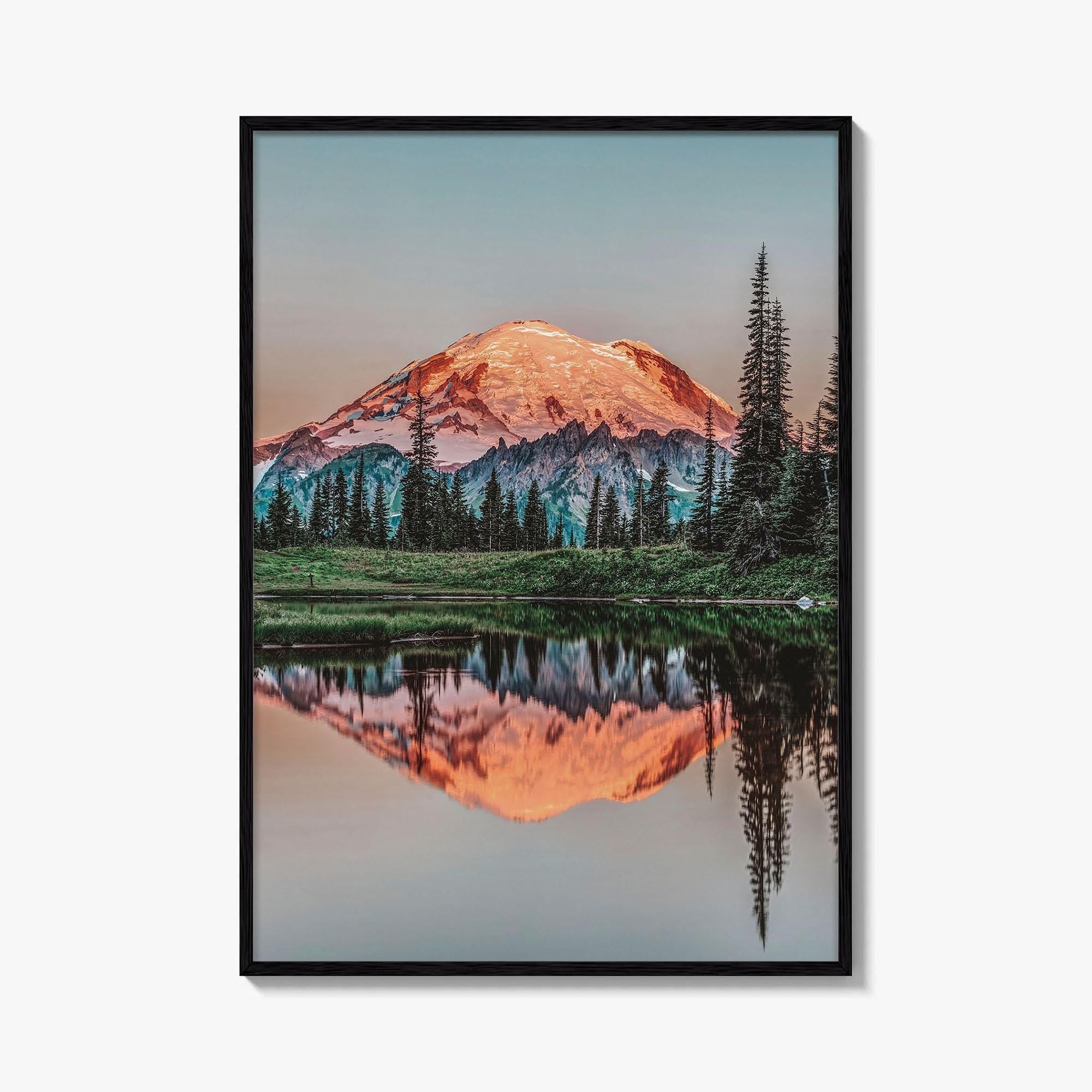 Mount Rainier Fine Art Photo Print, Tipsoo Lake, National Park, Washington USA Poster