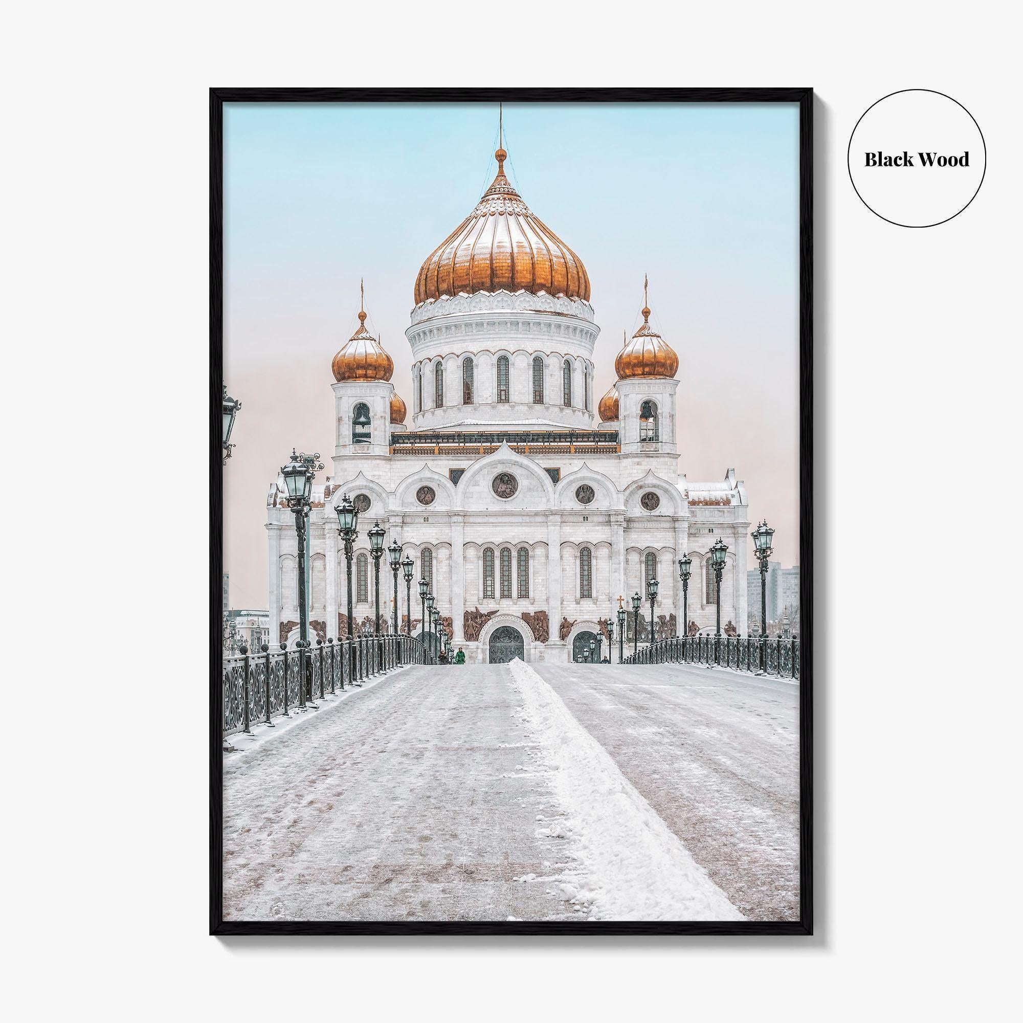 Moscow Fine Art Photo Print, Russia, Patriarchal Bridge, Christ the Savior Cathedral, Poster