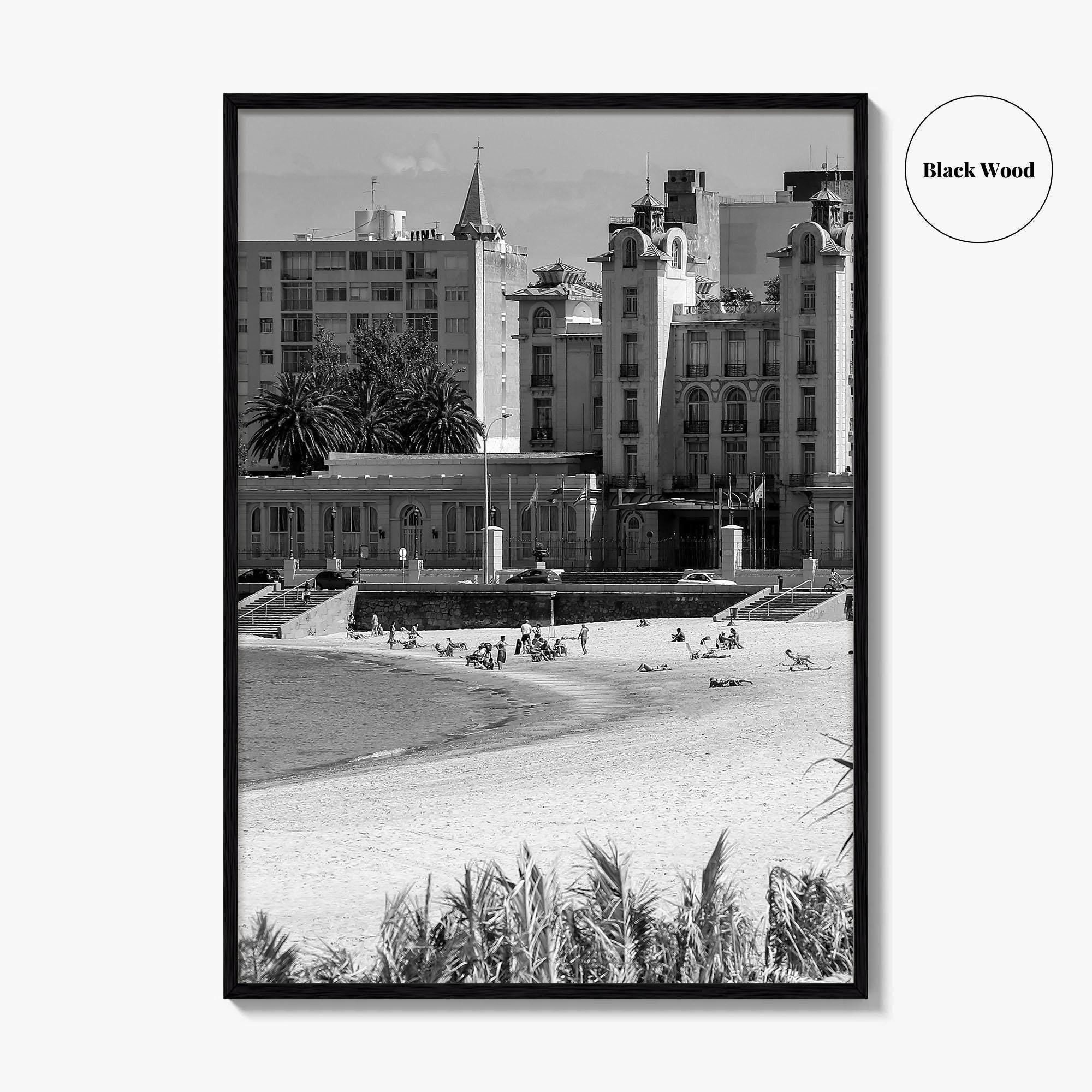 Montevideo Black and White Fine Art Photo Print, Uruguay, Mercosur Parliament, Wall Poster