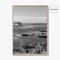 Mississippi River Black and White Fine Art Photo Print, Autumn Landscape USA Poster