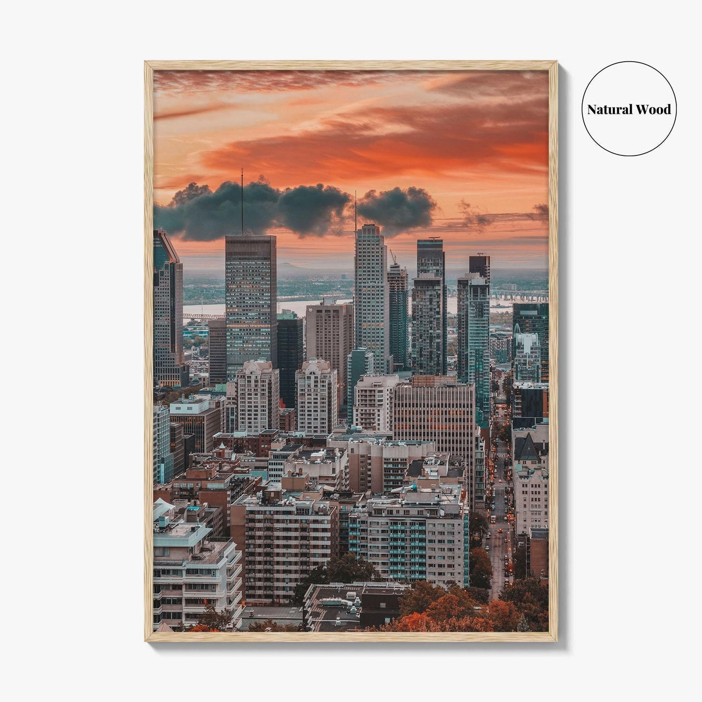 Montreal Skyline Fine Art Photo Print, Wall Decor Poster, Quebec, Canada, MTL