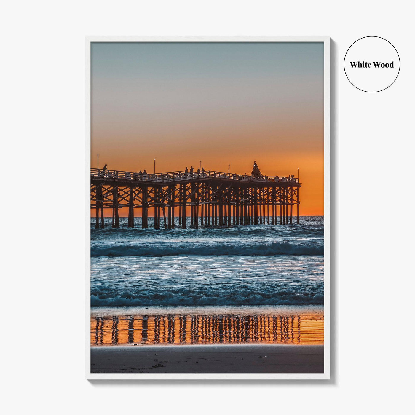 Mission Beach Fine Art Photo Print, San Diego Crystal Pier California Poster