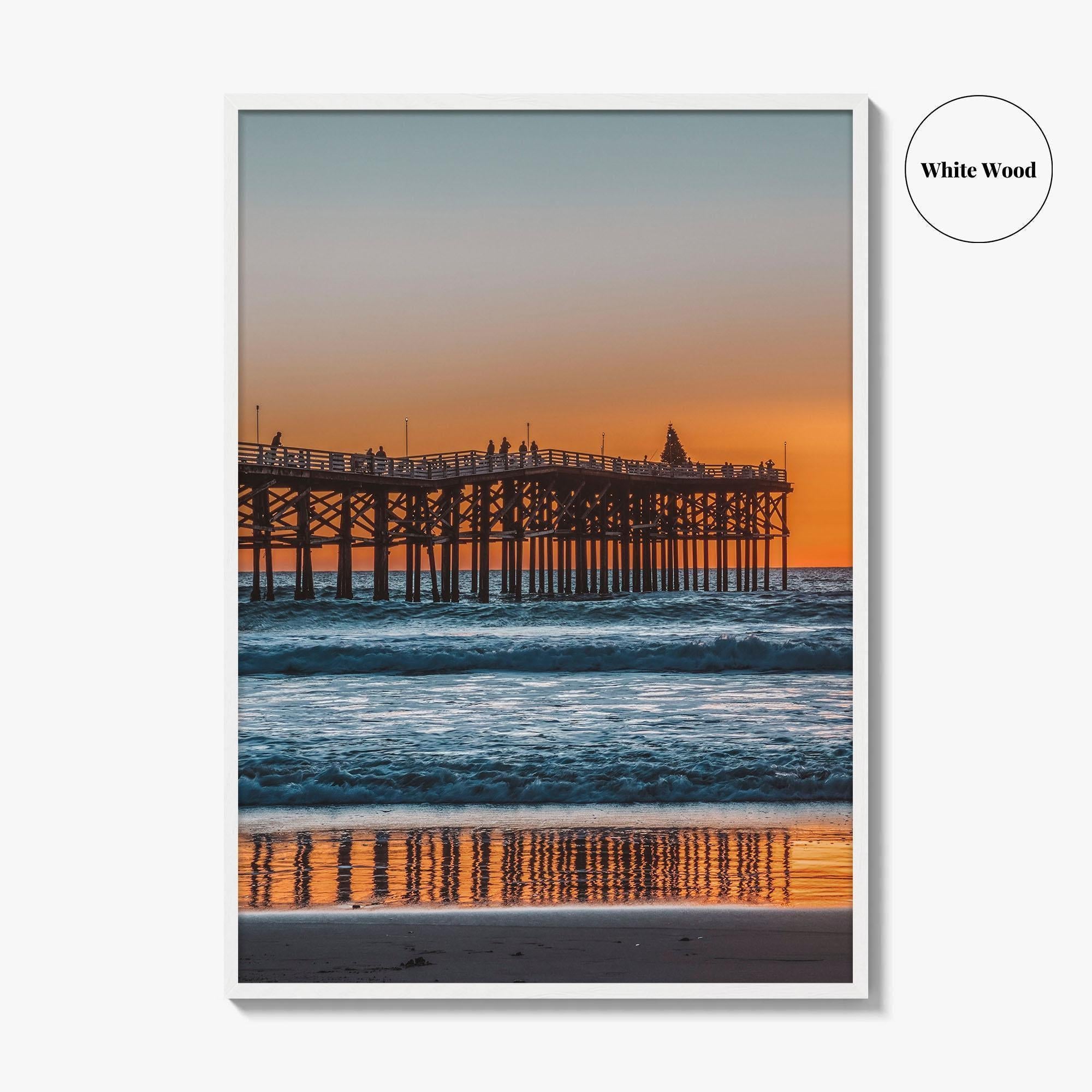 Mission Beach Fine Art Photo Print, San Diego Crystal Pier California Poster