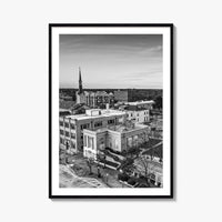 Athens Georgia Skyline Black and White Fine Art Photo Print, GA USA Poster