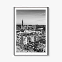 Athens Georgia Skyline Black and White Fine Art Photo Print, GA USA Poster