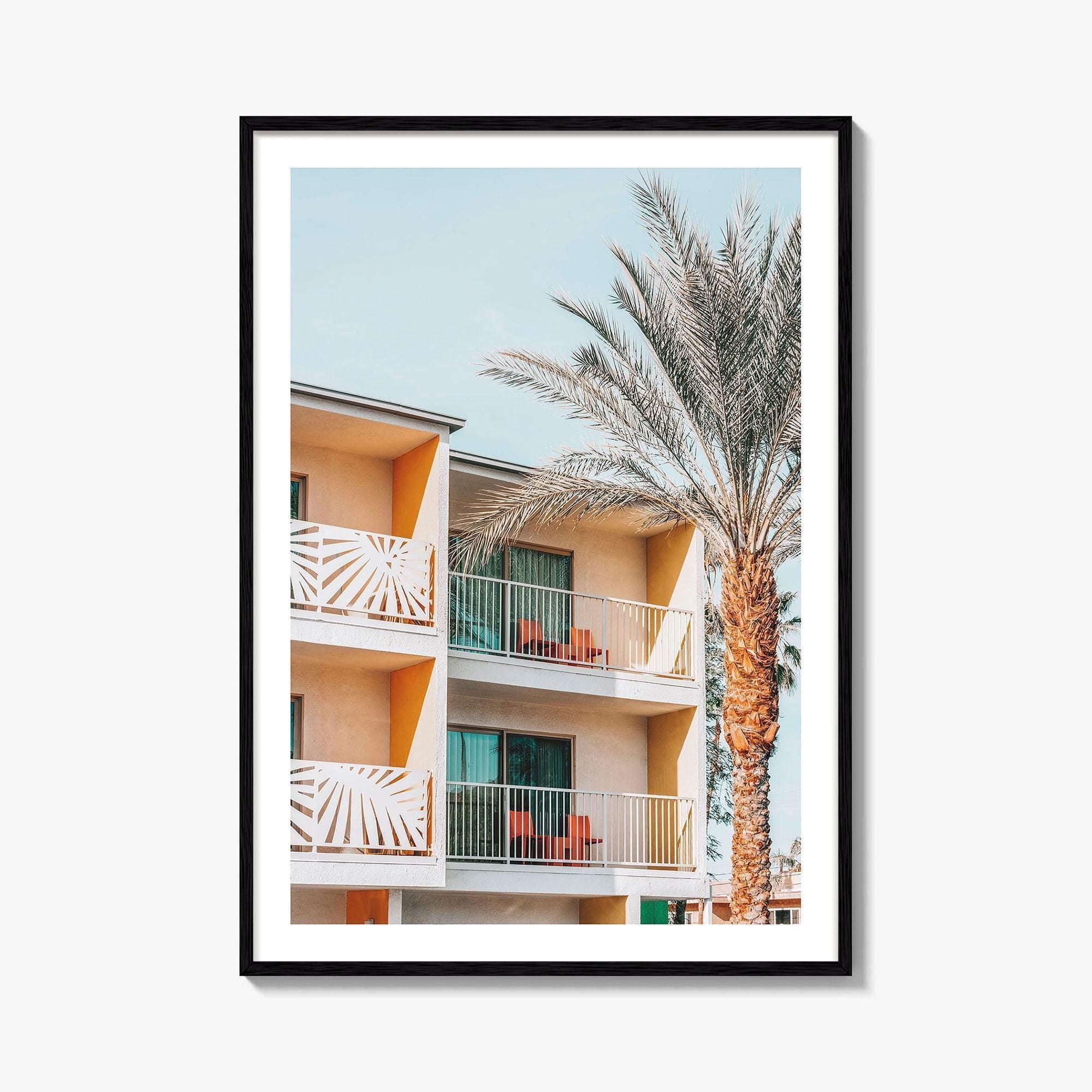 Palm Springs Fine Art Photo Print, California Wall Decor Poster, Hotel Balconies