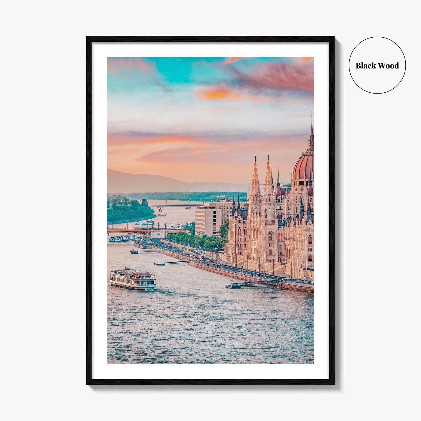 Budapest Fine Art Photo Print, Hungary Wall Decor Poster, Parliament Building, Danube River