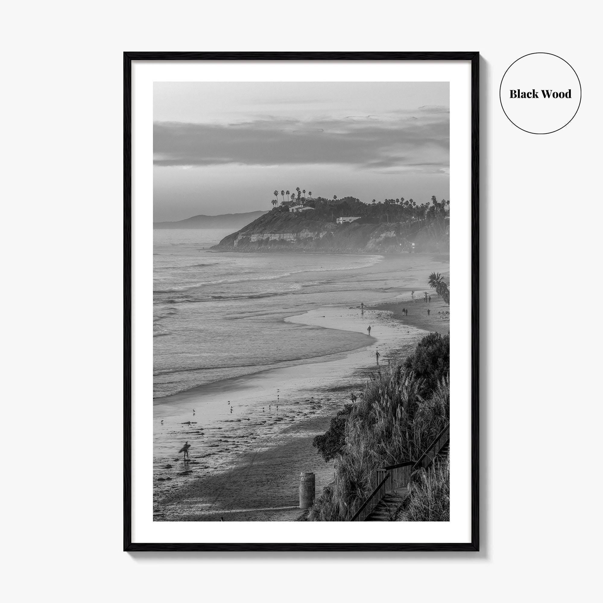 Encinitas Black and White Fine Art Photo Print, San Diego Poster, California Poster