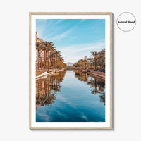 Scottsdale Fine Art Photo Print, Old Town Canal Waterfront, Arizona Wall Decor Poster, USA