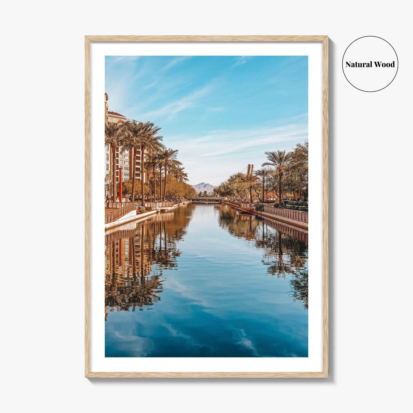 Scottsdale Fine Art Photo Print, Old Town Canal Waterfront, Arizona Wall Decor Poster, USA