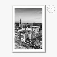 Athens Georgia Skyline Black and White Fine Art Photo Print, GA USA Poster