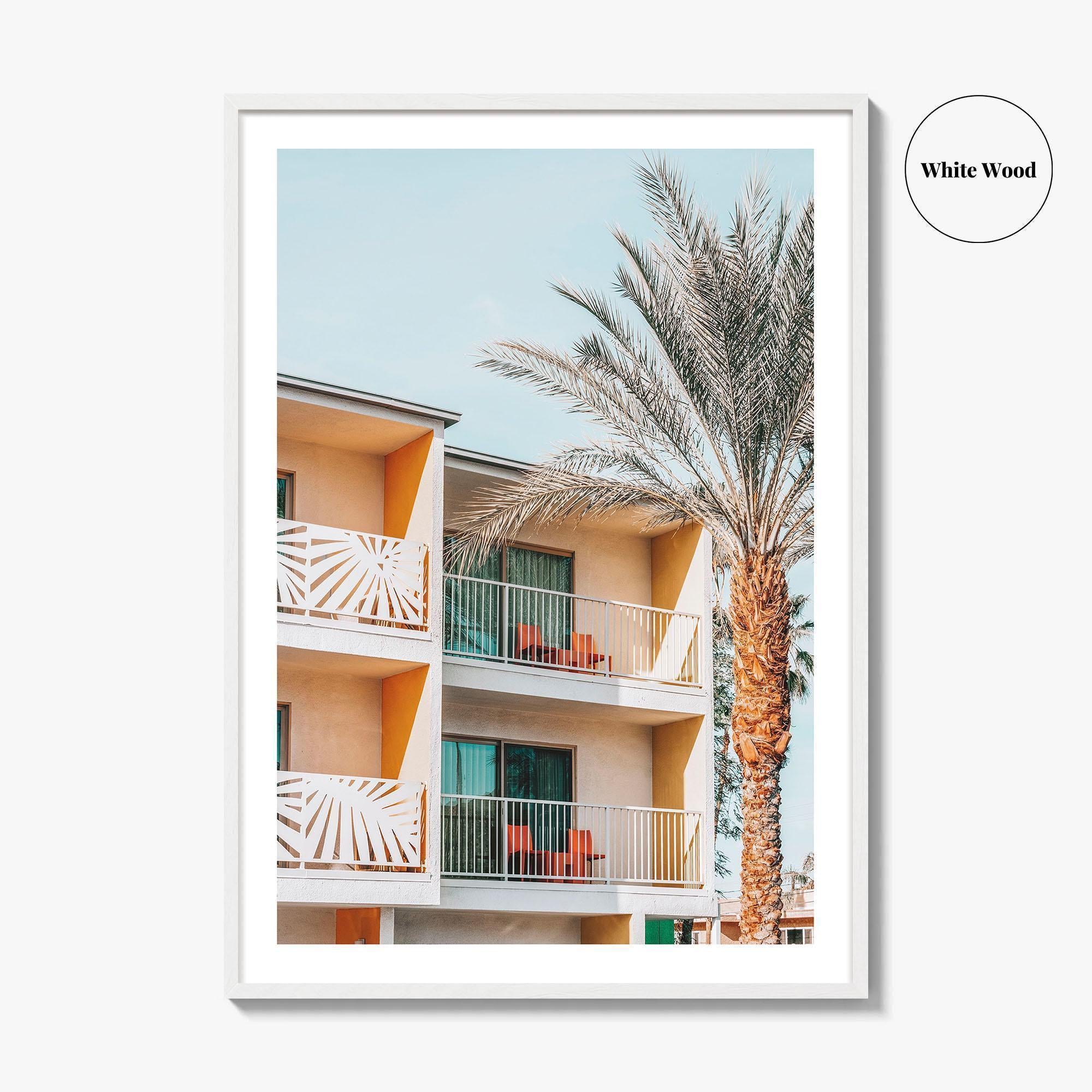 Palm Springs Fine Art Photo Print, California Wall Decor Poster, Hotel Balconies