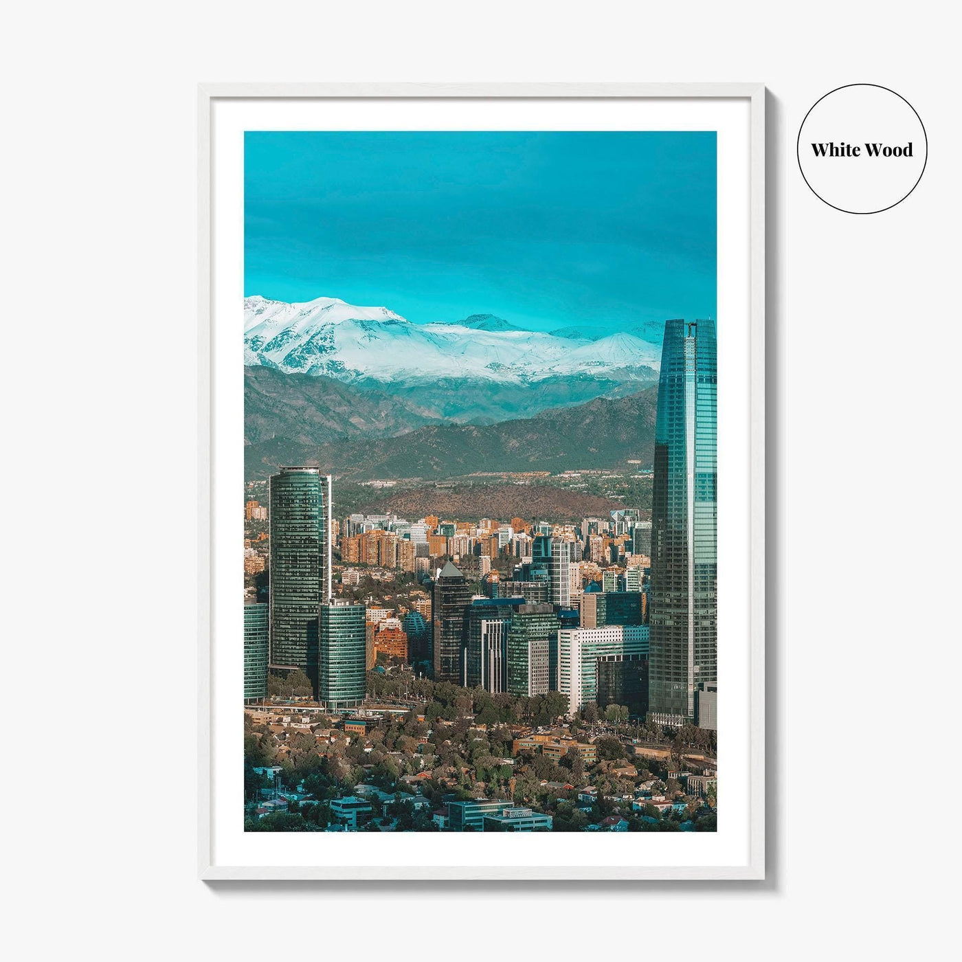 Santiago de Chile Skyline Fine Art Photo Print, Poster, Las Condes Wall Decor
