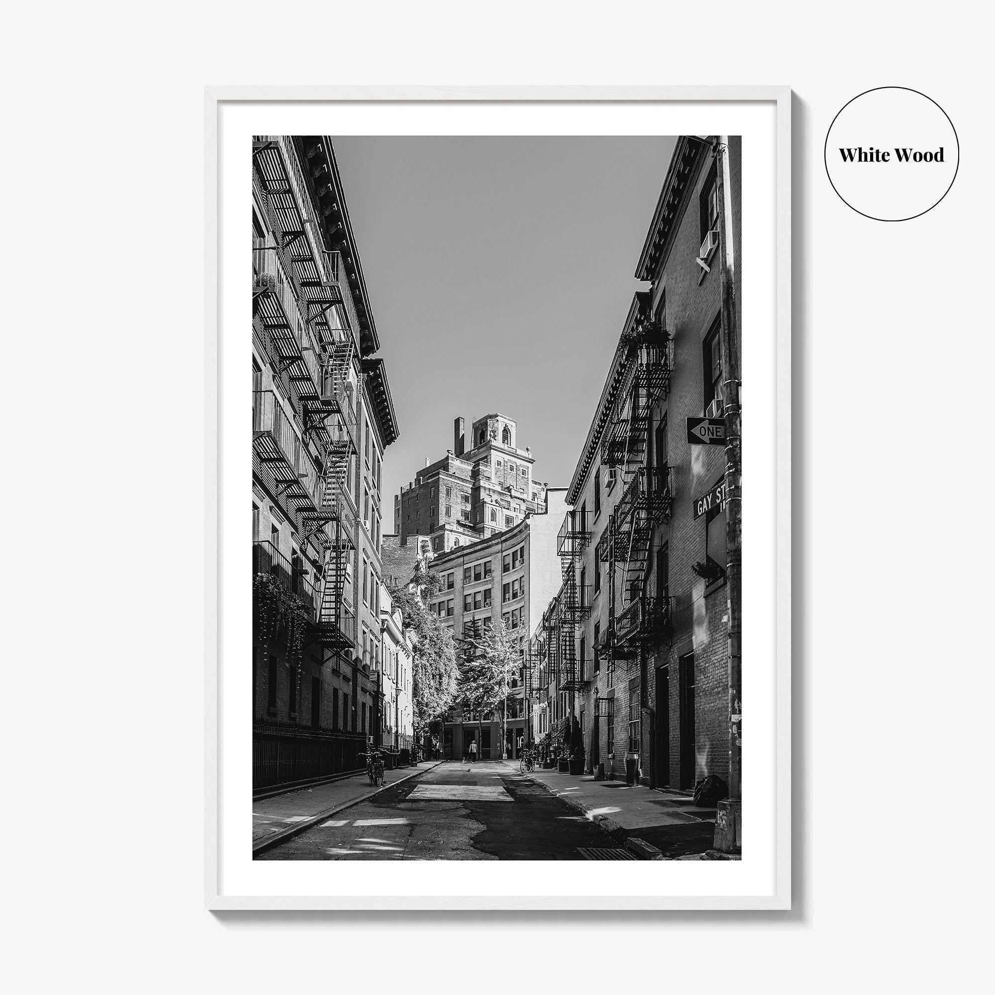 Greenwich Village Black and White Fine Art Photo Print, Gay Street, Manhattan NYC