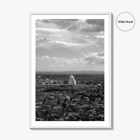 Damascus Skyline Black and White Fine Art Photo Print, Mount Qasioun View, Syria Poster