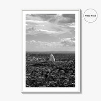 Damascus Skyline Black and White Fine Art Photo Print, Mount Qasioun View, Syria Poster