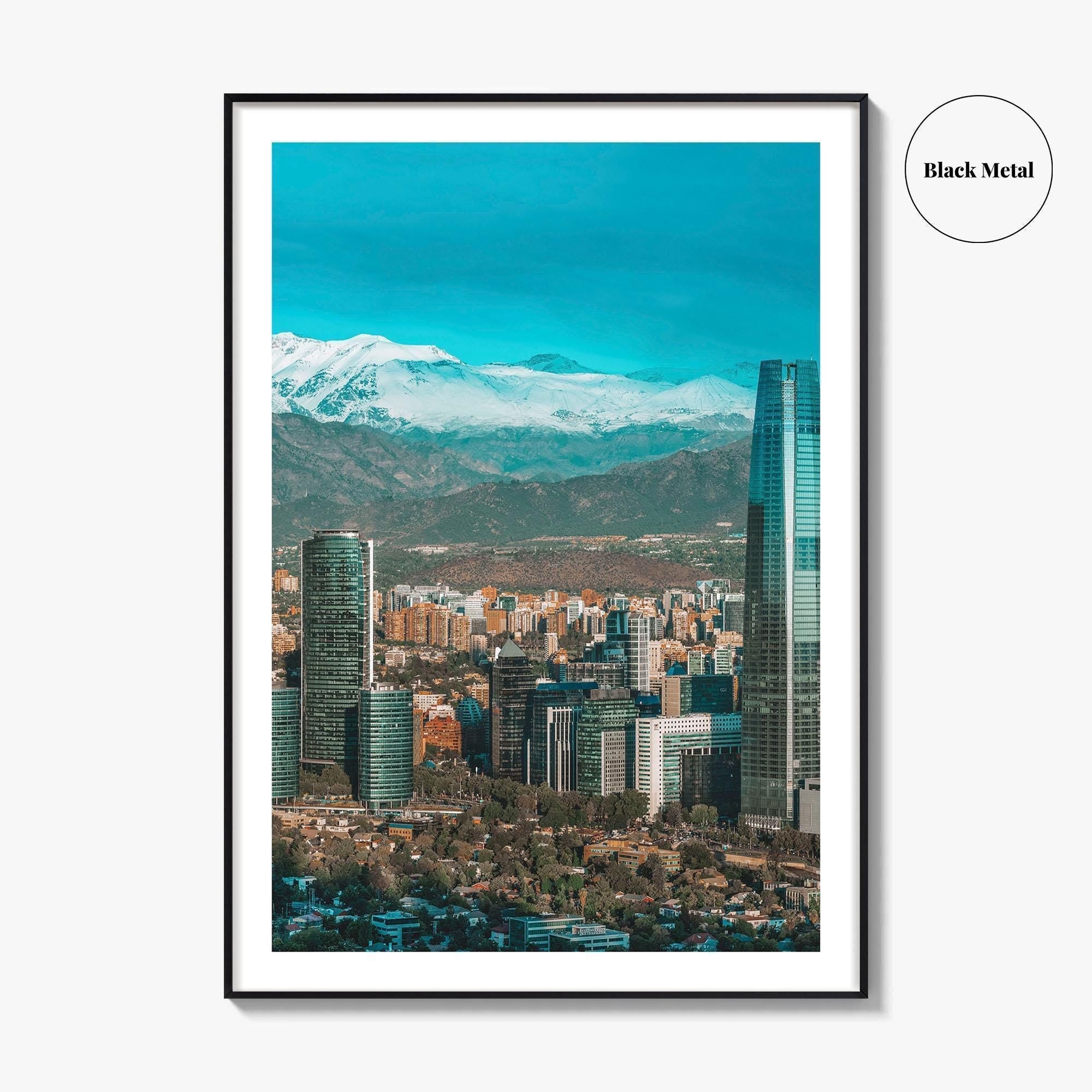 Santiago de Chile Skyline Fine Art Photo Print, Poster, Las Condes Wall Decor
