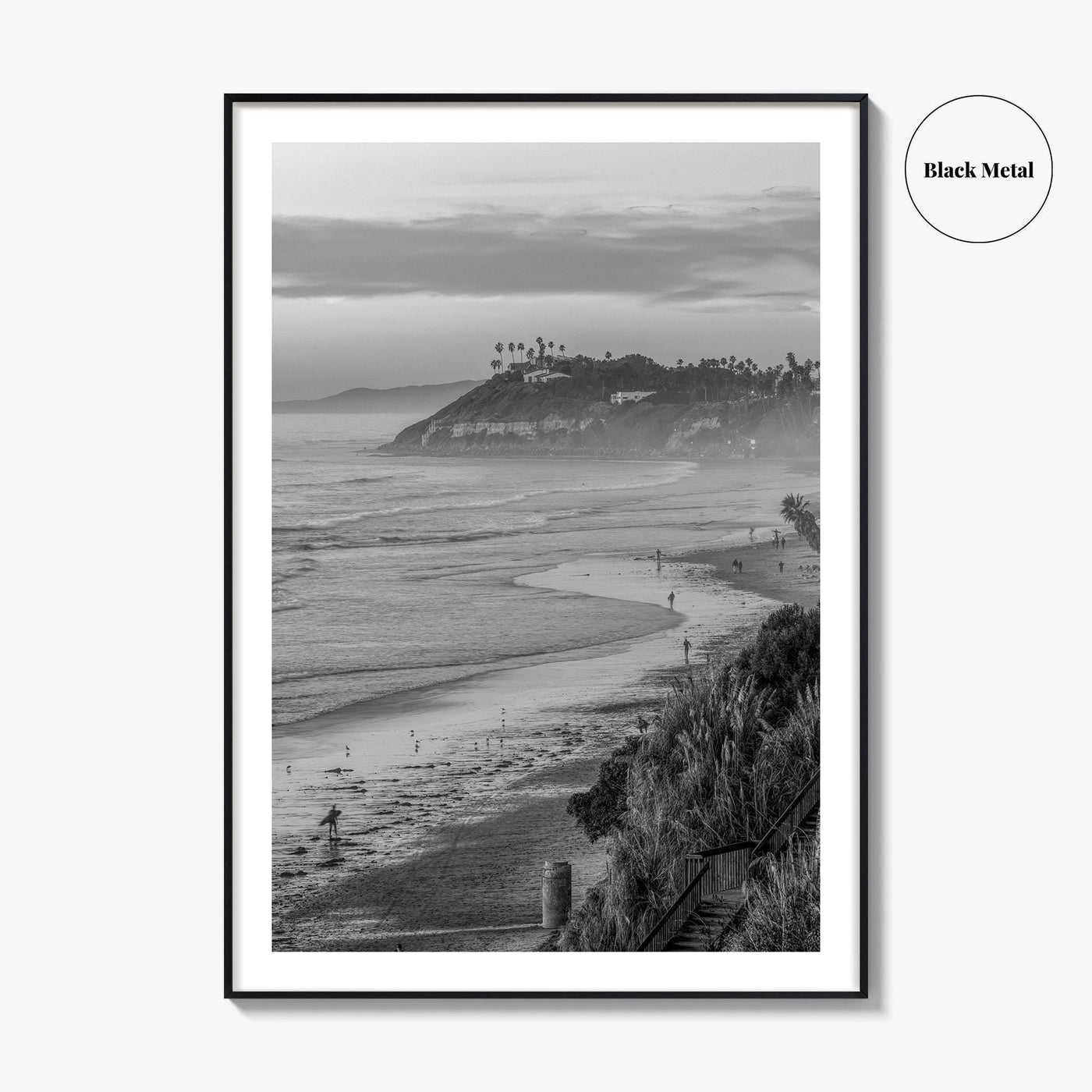 Encinitas Black and White Fine Art Photo Print, San Diego Poster, California Poster