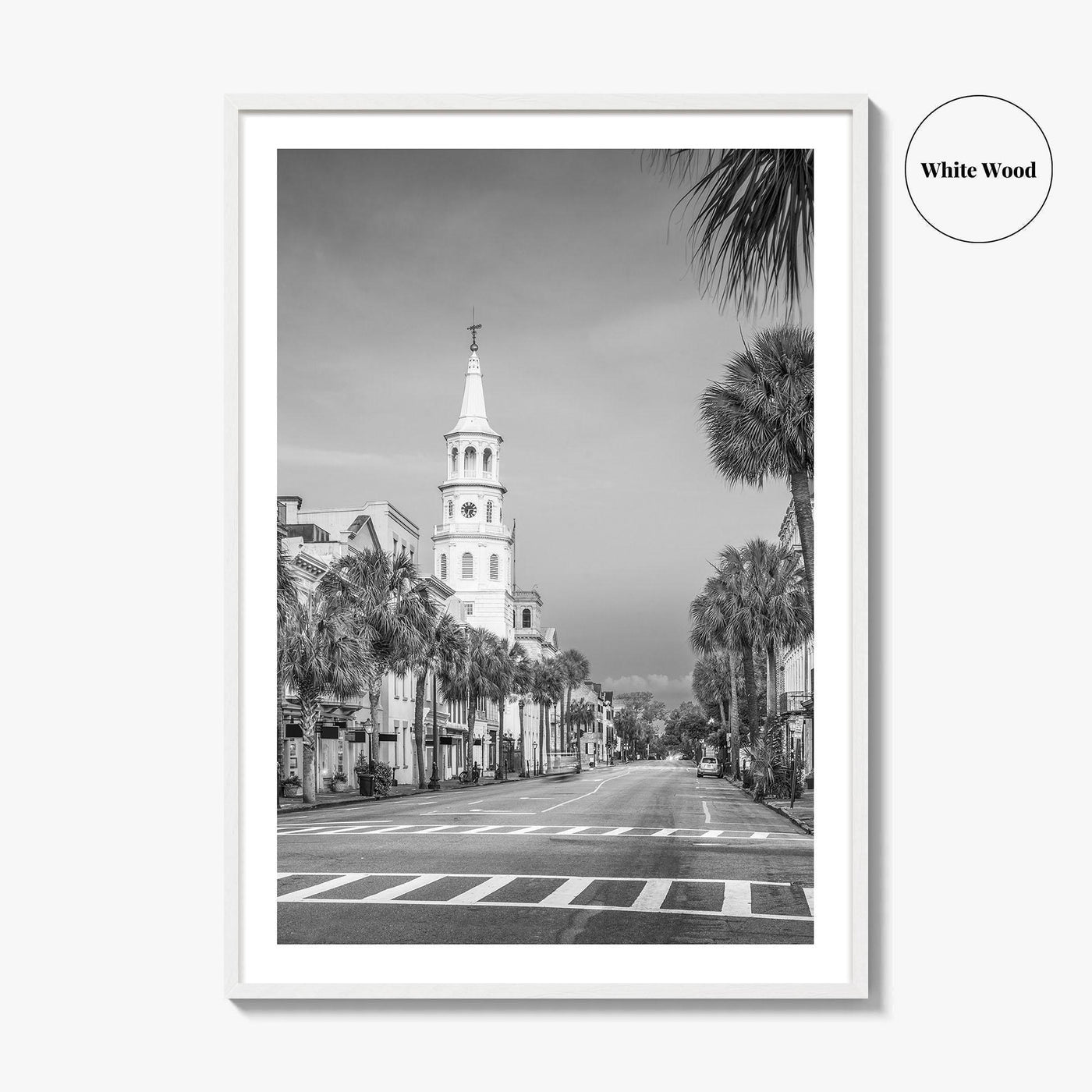 Charleston Black and White Fine Art Photo Print, SC Wall Poster, USA, French Quarter