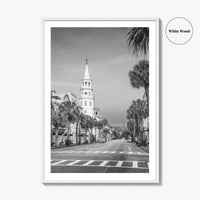Charleston Black and White Fine Art Photo Print, SC Wall Poster, USA, French Quarter