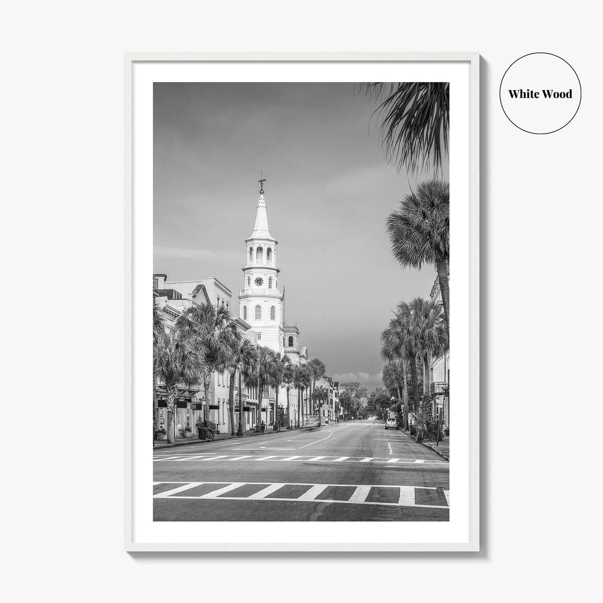 Charleston Black and White Fine Art Photo Print, SC Wall Poster, USA, French Quarter