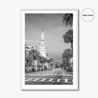 Charleston Black and White Fine Art Photo Print, SC Wall Poster, USA, French Quarter