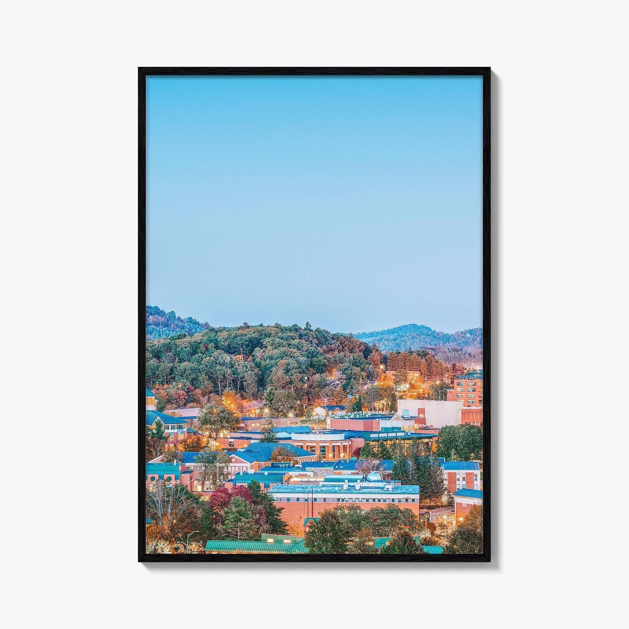 Boone Skyline Fine Art Photo Print, North Carolina, Appalachian State University, USA Poster