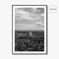 Damascus Skyline Black and White Fine Art Photo Print, Mount Qasioun View, Syria Poster
