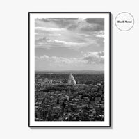 Damascus Skyline Black and White Fine Art Photo Print, Mount Qasioun View, Syria Poster