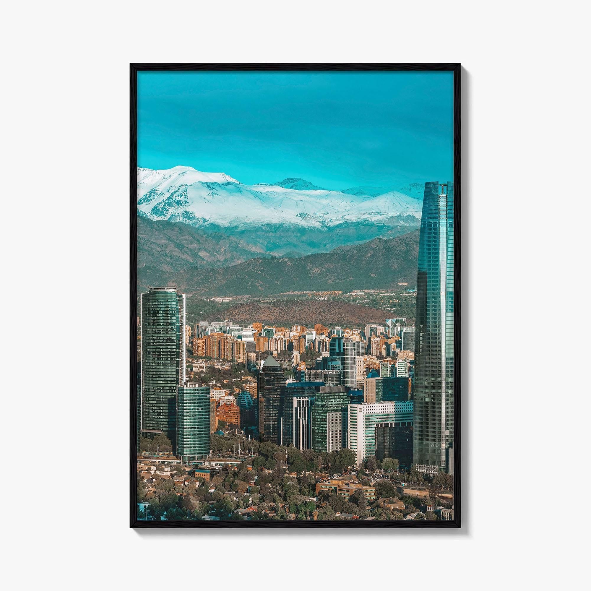 Santiago de Chile Skyline Fine Art Photo Print, Poster, Las Condes Wall Decor