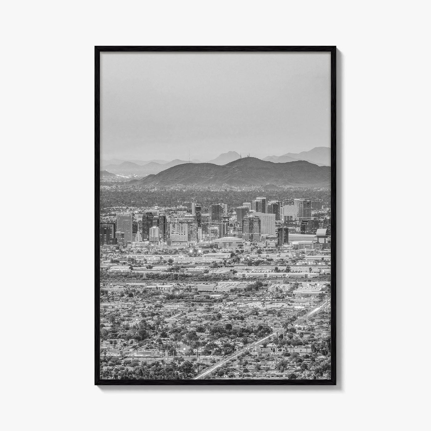 Phoenix Black and White Fine Art Photo Print, Arizona USA, Wall Decor Poster
