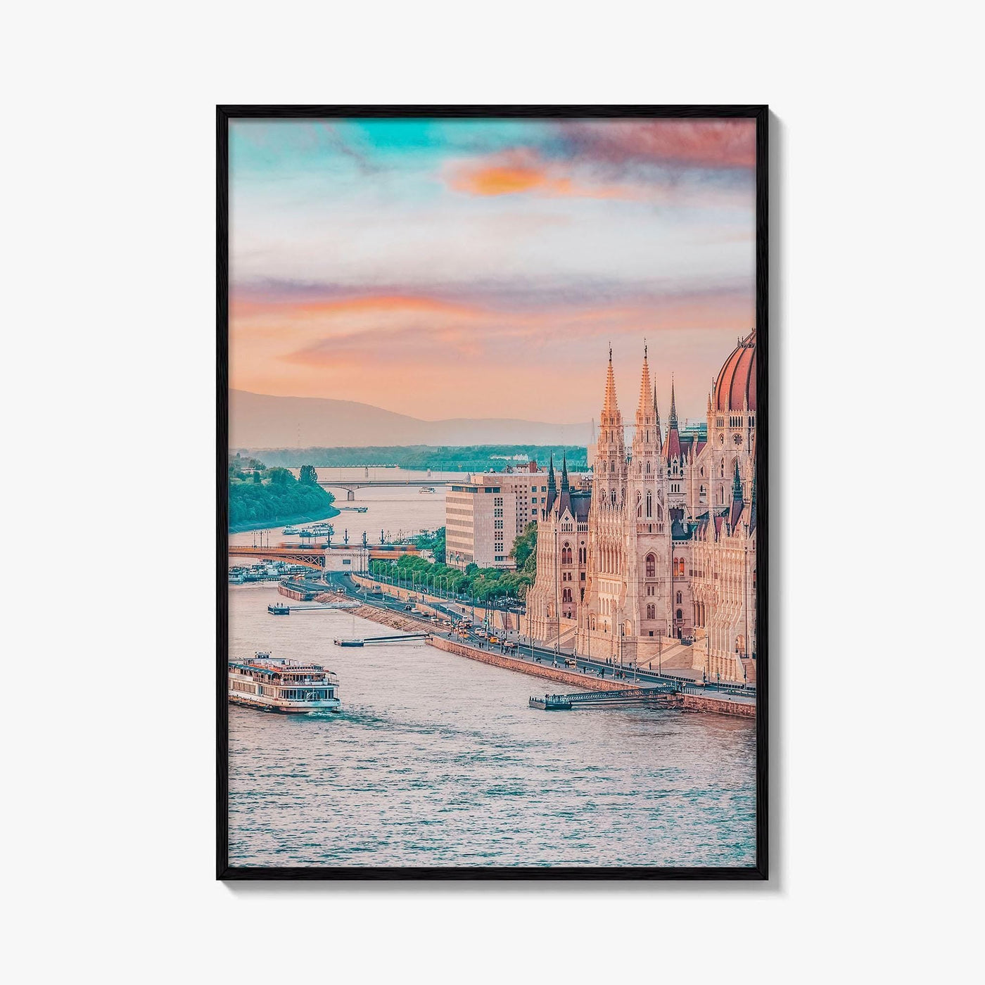 Budapest Fine Art Photo Print, Hungary Wall Decor Poster, Parliament Building, Danube River