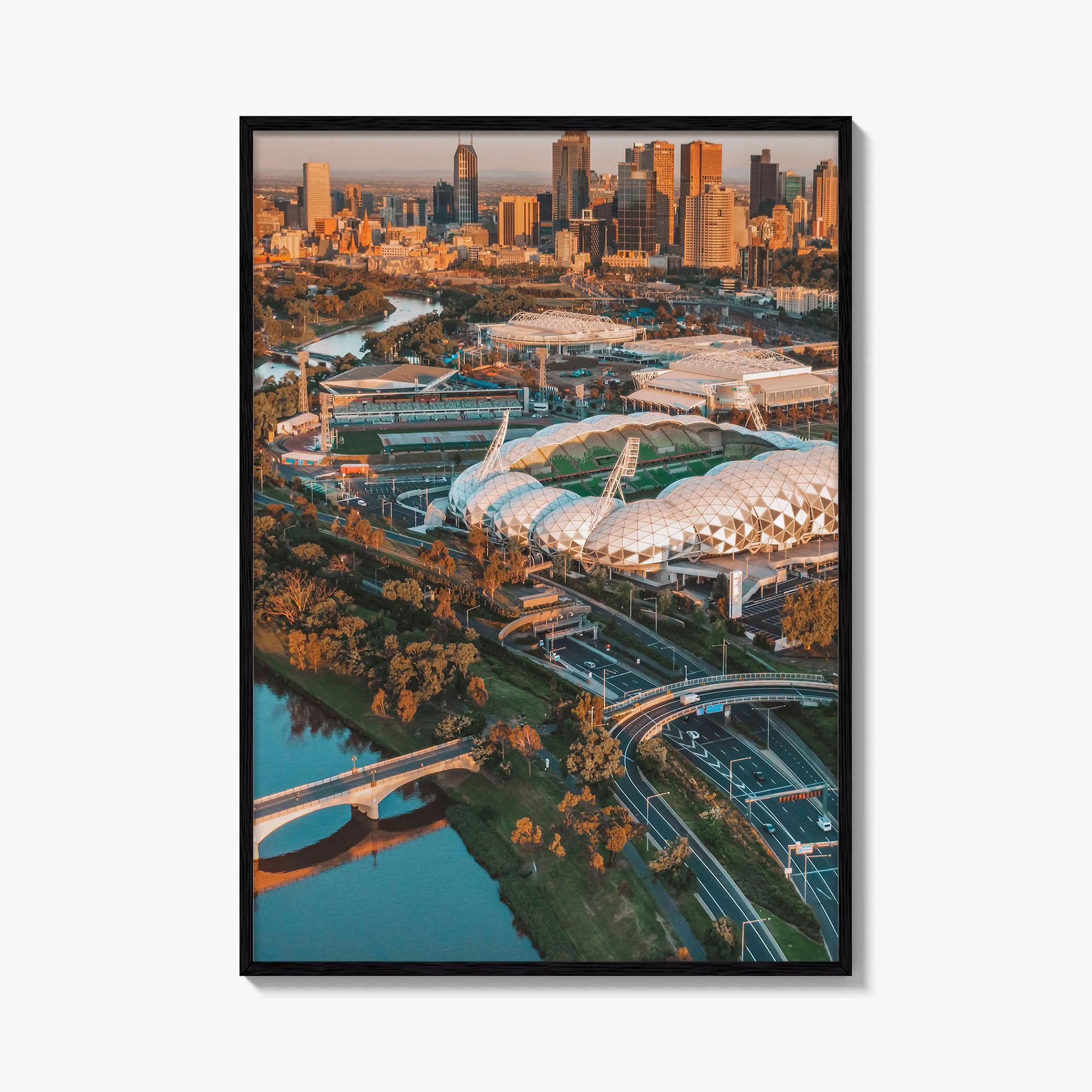 Melbourne Skyline Fine Art Photo Print, Aerial, Victoria, Australia, Wall Decor, Poster
