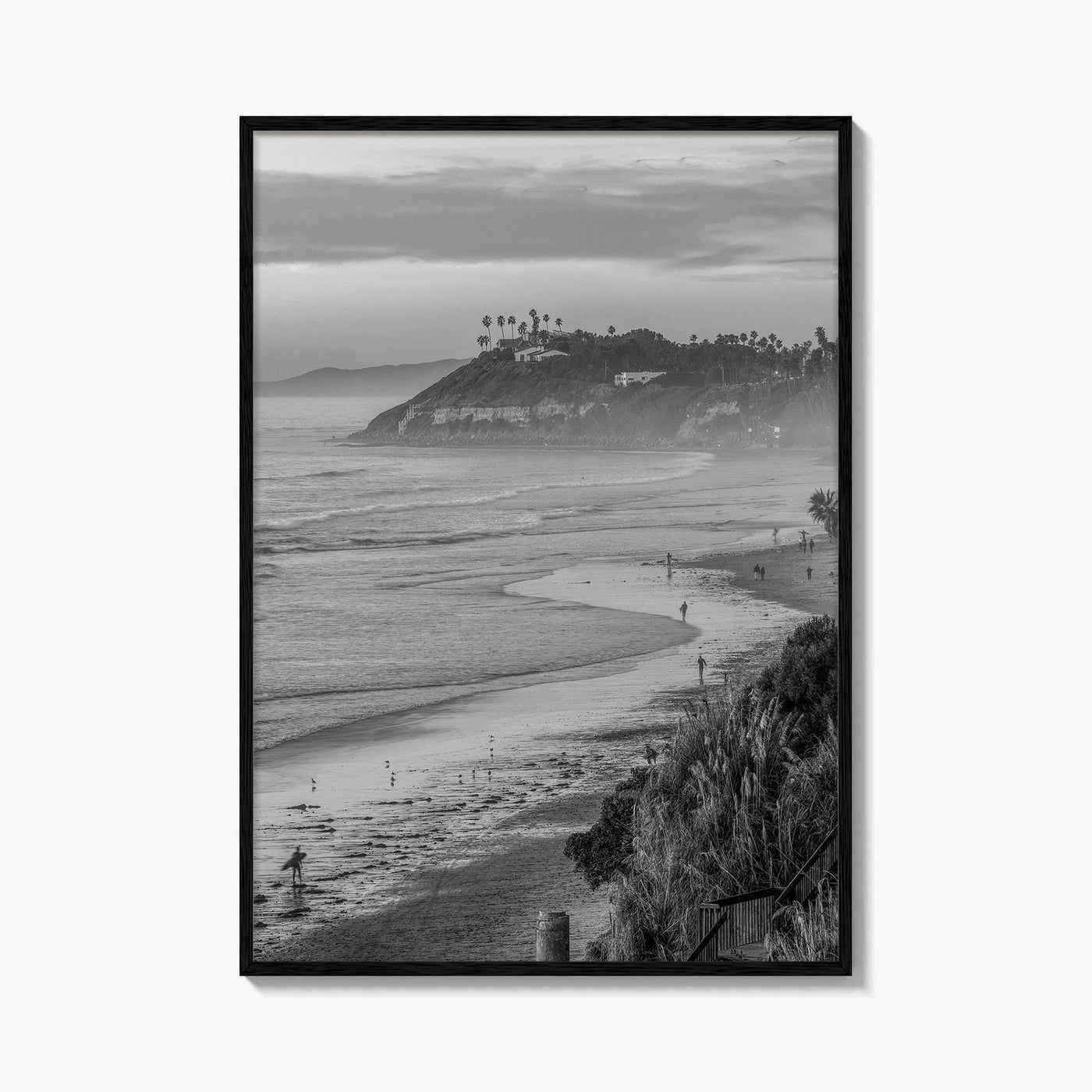 Encinitas Black and White Fine Art Photo Print, San Diego Poster, California Poster
