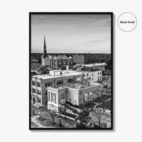 Athens Georgia Skyline Black and White Fine Art Photo Print, GA USA Poster