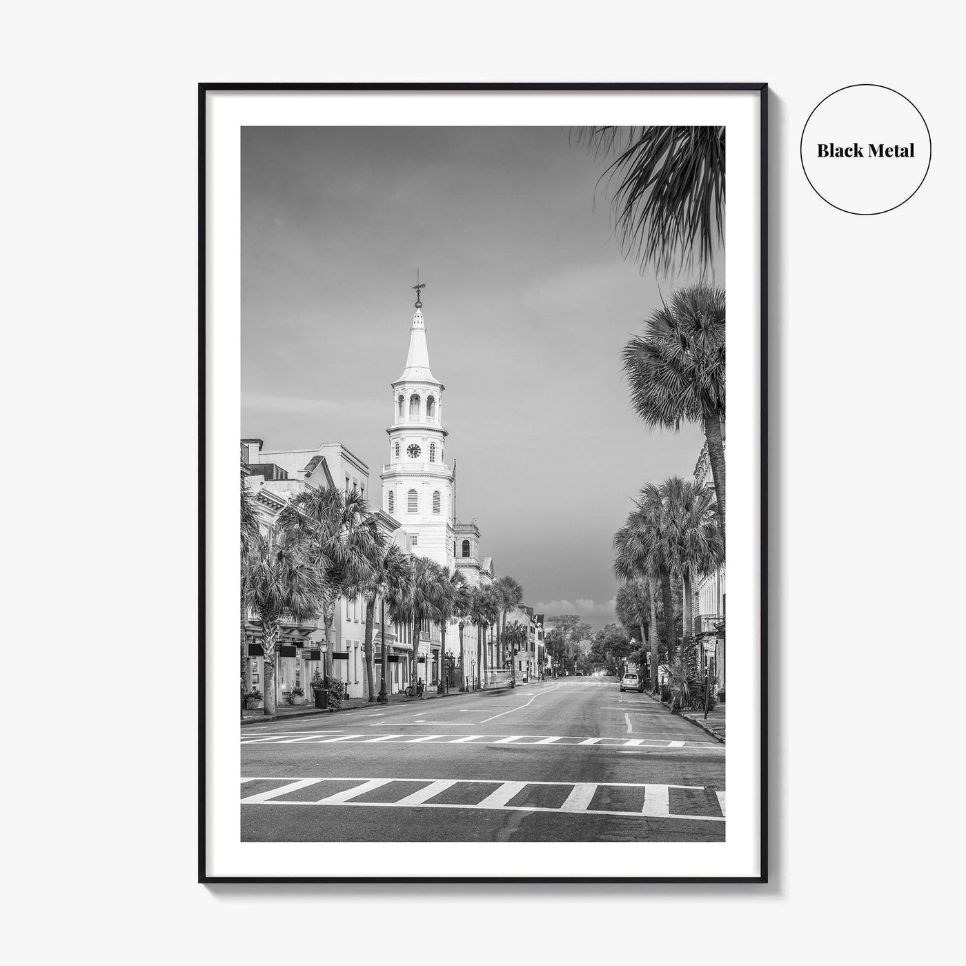 Charleston Black and White Fine Art Photo Print, SC Wall Poster, USA, French Quarter