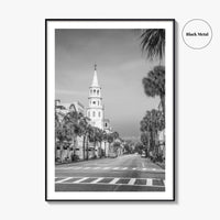 Charleston Black and White Fine Art Photo Print, SC Wall Poster, USA, French Quarter