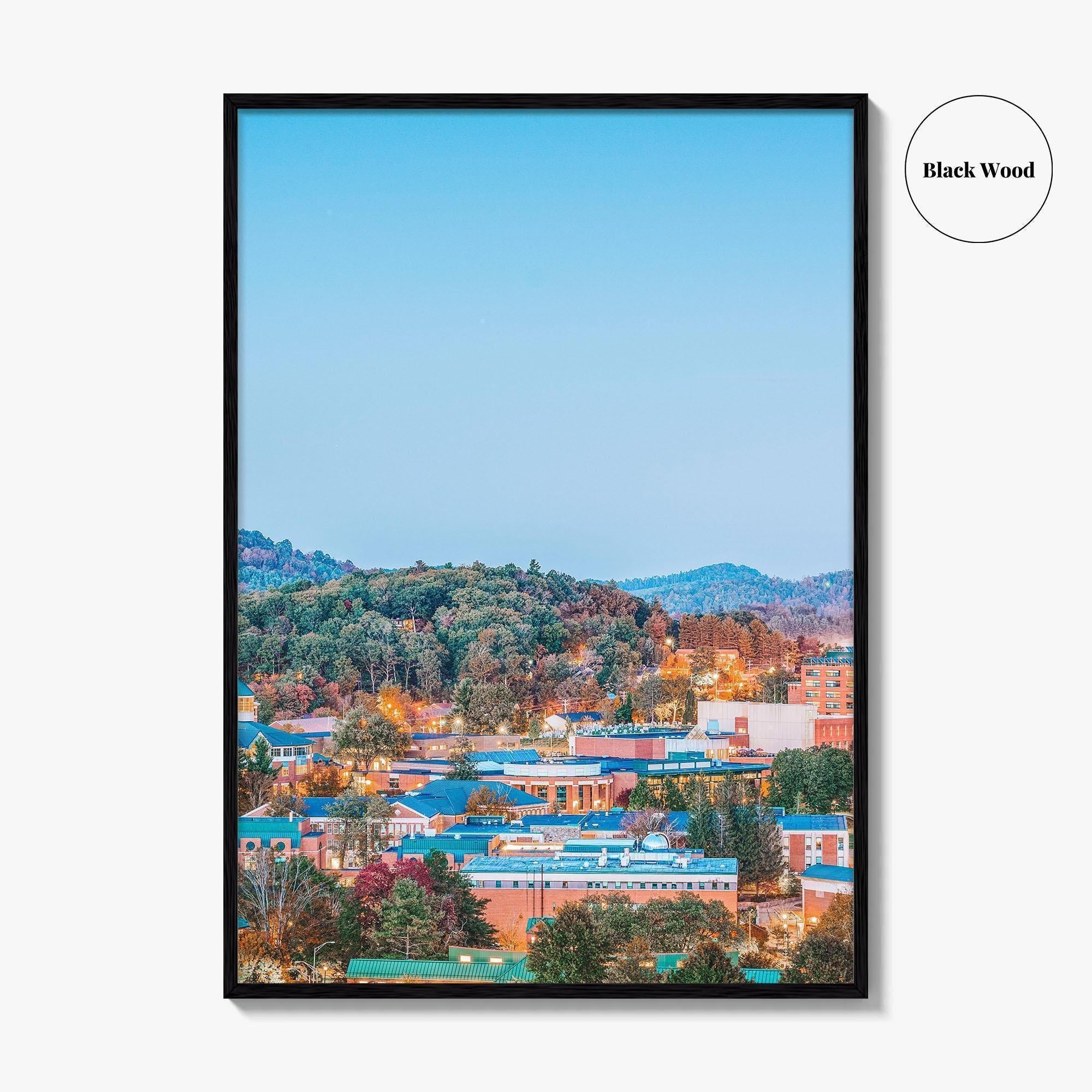 Boone Skyline Fine Art Photo Print, North Carolina, Appalachian State University, USA Poster