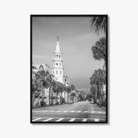 Charleston Black and White Fine Art Photo Print, SC Wall Poster, USA, French Quarter