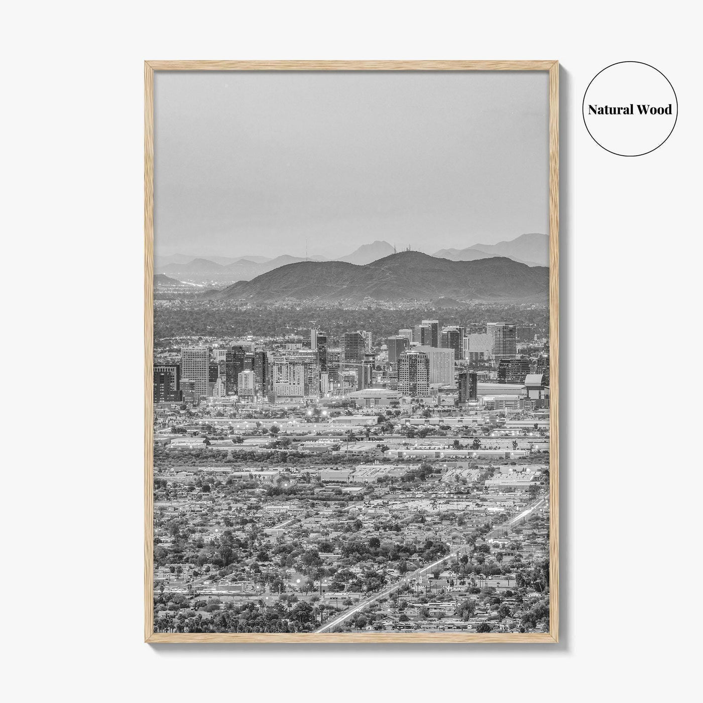 Phoenix Black and White Fine Art Photo Print, Arizona USA, Wall Decor Poster