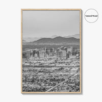 Phoenix Black and White Fine Art Photo Print, Arizona USA, Wall Decor Poster