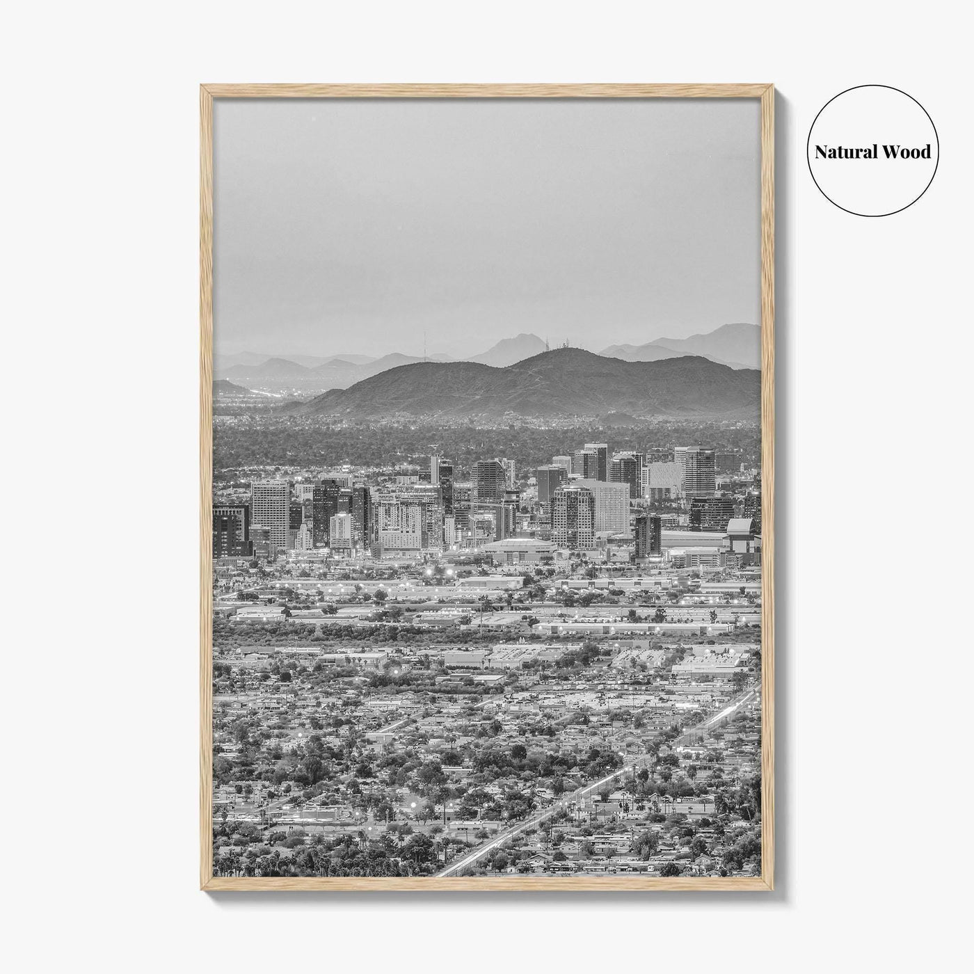 Phoenix Black and White Fine Art Photo Print, Arizona USA, Wall Decor Poster
